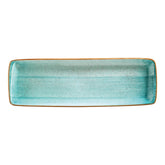 Aqua 19" x 6.25" x h:1" Rectangular Blue Vitrified Platter